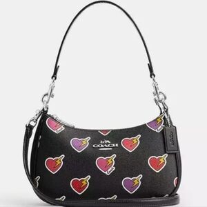 Coach Teri Colorful Heart Print